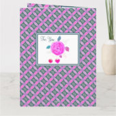 Slate Blue Flower Danke Karte (Rückseite)