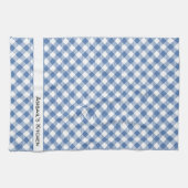 Slate Blue Gingham Buffalo Karo Geschirrtuch (Horizontal)
