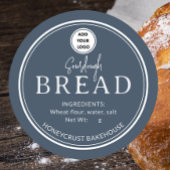 Slate Blue Gray Bakery Sourdough Bread Sticker