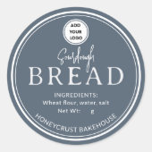 Slate Blue Gray Bakery Sourdough Bread Sticker (Vorderseite)