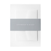 Slate Blue-Gray Personalisiert Wedding Einladungsbanderole (Vorderseite Beispiel)