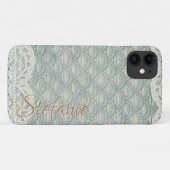 Slate Blue Lace Case-Mate iPhone Hülle (Rückseite (Horizontal))