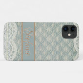 Slate Blue Lace II Case-Mate iPhone Hülle (Rückseite (Horizontal))