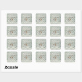 Slate Blue Lace Quadratischer Aufkleber (Blatt)