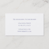 Slate Blue Leafy Scroll Business Card Visitenkarte (Rückseite)