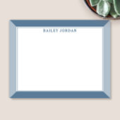 Slate Blue Men's 2-Tone Beruflich Stationery Mitteilungskarte