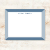 Slate Blue Men's 2-Tone Beruflich Stationery Mitteilungskarte