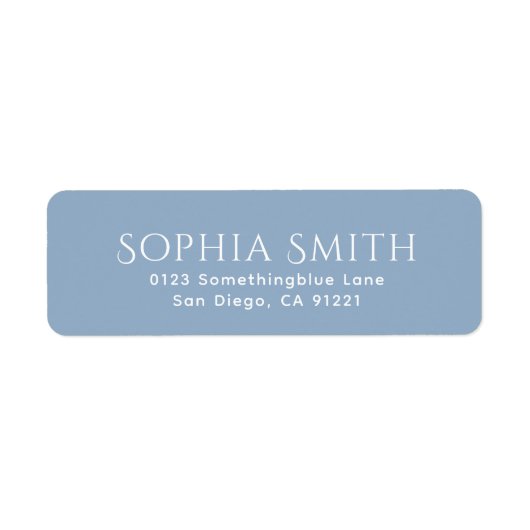 Slate Blue Minimal Return Address (Vorne)