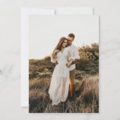 Slate Blue Monogram Custom Foto Wedding Einladung (Rückseite)