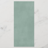 Slate Blue Ombre | Minimalistisch Boho Wedding Menükarte (Rückseite)