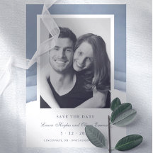 Slate Blue Ombre Wasserfarbe Hochzeit Speichern Si