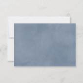 Slate Blue Ombre Watercolor Wedding RSVP Karte (Rückseite)