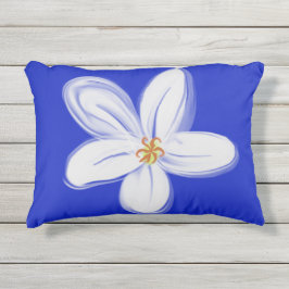 Slate Blue Orchid Accent Pillow Kissen Für Draußen