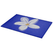 Slate Blue Orchid Decoration Glass Cutting Board Schneidebrett (Ecke)