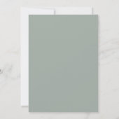 Slate Blue Painterly Bloom Wedding Einladung (Rückseite)