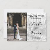 Slate Blue Paris Passport Dankeskarte (Vorderseite)