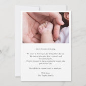 Slate Blue Photo Collage Baby Announcement Card Einladung (Rückseite)