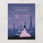 Slate Blue & Pink Paris Feuerwerk Quinceañera Postkarte (Vorderseite)