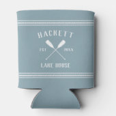 Slate Blue Rustikale Oars Personalisiertes Lake Ho Dosenkühler (Rückseite)