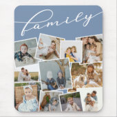 Slate Blue Scatter Fotos Foto Collage Family Mousepad (Vorne)