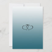 Slate Blue Simple Hearts Wedding Einladungen (Rückseite)