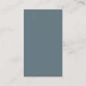 Slate Blue Simple Minimalistisch Monogram Visitenkarte (Rückseite)