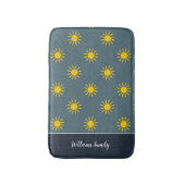 Slate Blue Sunburst Bath Mat Badematte (Vorderseite Vertikal)