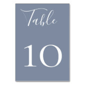 Slate Blue Tischnummer Card (Vorderseite)