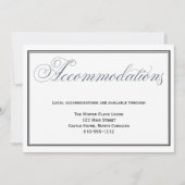 Slate Blue Wedding Accommodation Card Einladung (Vorderseite)