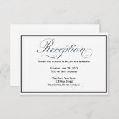 Slate Blue Wedding Reception Enclosure Card Einladung (Vorne/Hinten)