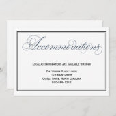 Slate Blue Wedding Unterkunft Eintrittskarte Einladung (Vorne/Hinten)