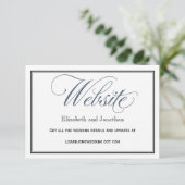 Slate Blue Wedding Website Umschließungskarte Einladung (Stehend Vorderseite)