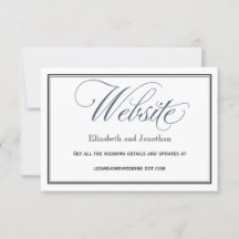 Slate Blue Wedding Website Umschließungskarte