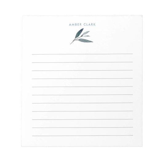 Slate Botanicals Themed | Linde Notizblock (Vorderseite)