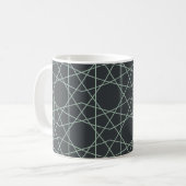 Slate Celadon Geometrie Kaffeetasse (Vorderseite Links)