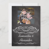 Slate Chalkboard Save the Date (Rückseite)