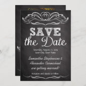 Slate Chalkboard Save the Date (Vorne/Hinten)