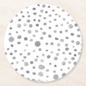 Slate Confetti Aquarell Dots Paper Untersetzer (Vorderseite)