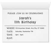 Slate Confetti Wasserfarbe Dots Geburtstag Einladu (Innenansicht Horizontal (Unten))