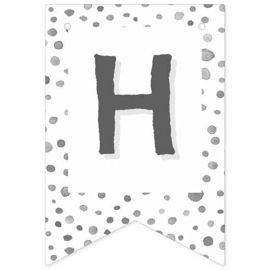 Slate Confetti Wasserfarbe Punkte Jagdflagge Wimpelkette (Zweite Fahne)