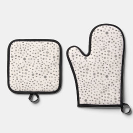 Slate Confetti Wasserfarbpunkte Ofenhandschuh & Topflappen-Set