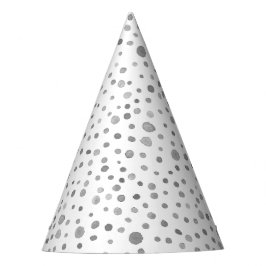 Slate Confetti Watercolor Dots Party Hat Partyhütchen