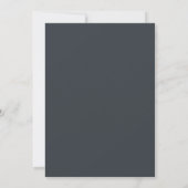 Slate Coral Moody Bloom Wedding Einladung (Rückseite)