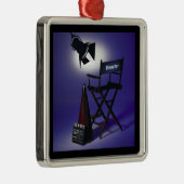 Slate Direktors, Stuhl u. Bühne-Lichtes 2 Silbernes Ornament (Rechts)