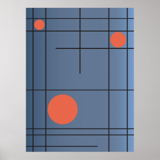 Slate Drift Nr. 1 — Moderne geometrische Wandkunst Poster
