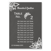 Slate Gray Chalk Style Tischnummer Sitzkarte (Vorderseite)