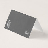 Slate Gray Chalk Style Wedding Vielen Dank (Rückseite)
