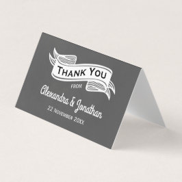 Slate Gray Chalk Style Wedding Vielen Dank