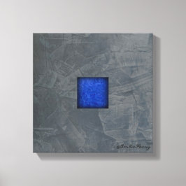 Slate Gray Dark Blue Modern Art Leinwanddruck