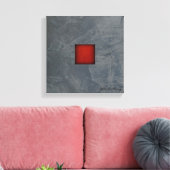 Slate Gray Dramatic Red Modern Art Leinwanddruck (Insitu (Wohnzimmer))